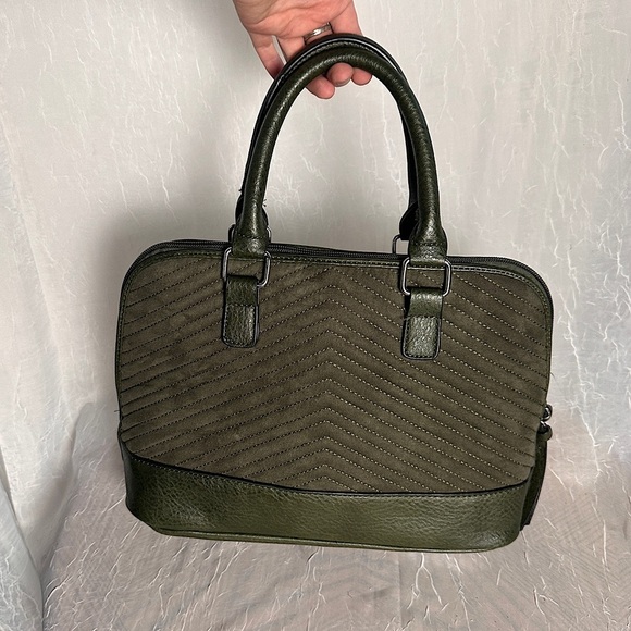 Bueno‎ Quilted Messenger Tote Crossbody Bag Olive Green Handbag - Picture 5 of 16